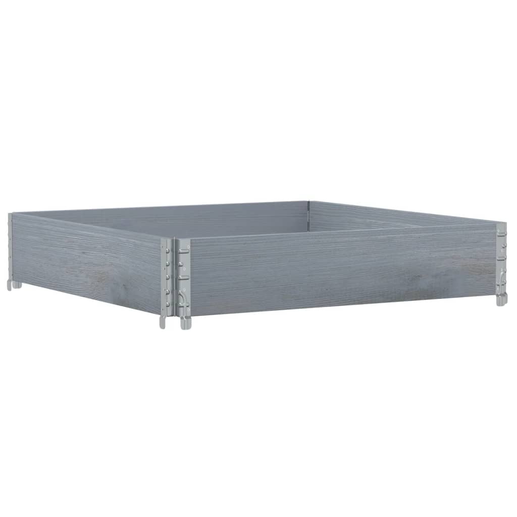 Vidaxl plantenbak 100x100 cm massief groenenhout grijs