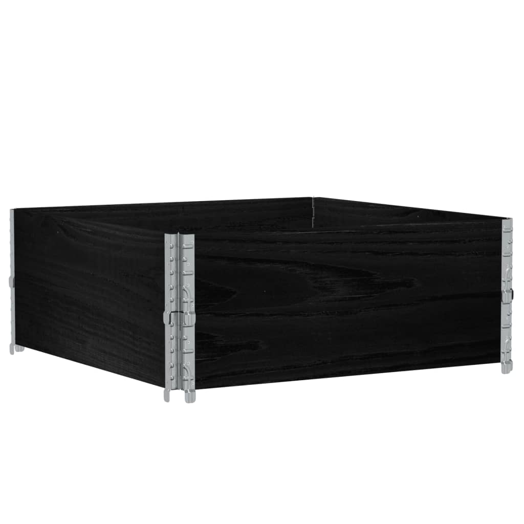 Vidaxl plantenbak 100x100 cm massief groenenhout zwart