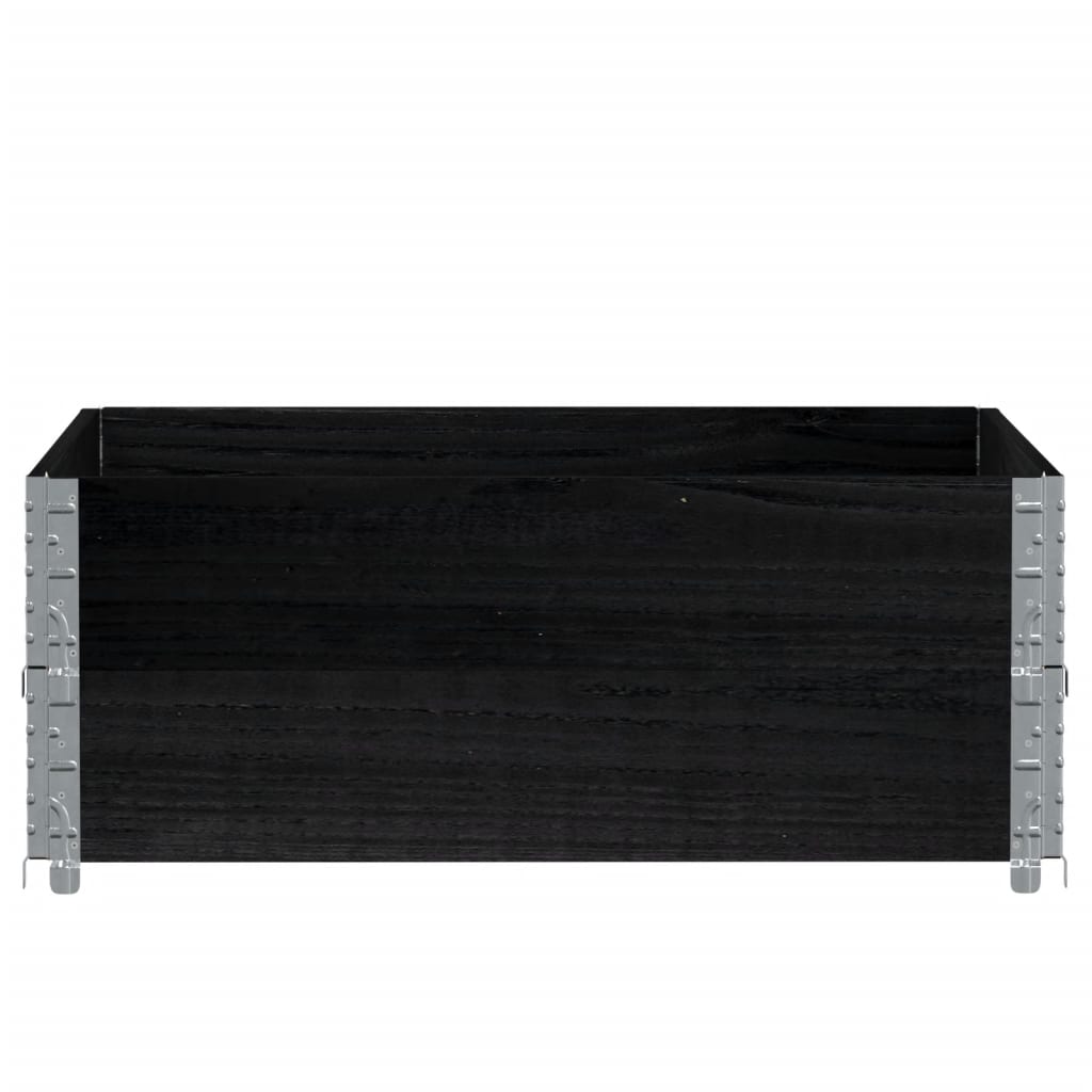 Vidaxl plantenbak 100x100 cm massief groenenhout zwart
