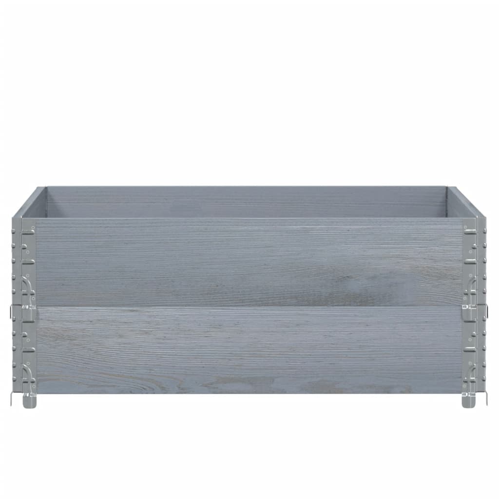 Vidaxl plantenbak 100x100 cm massief groenenhout grijs