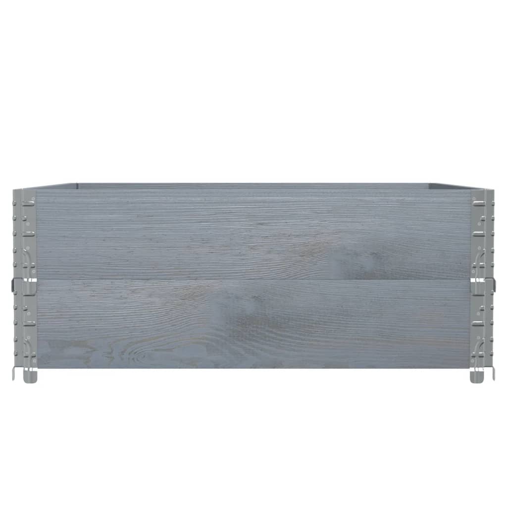 Vidaxl plantenbak 100x100 cm massief groenenhout grijs