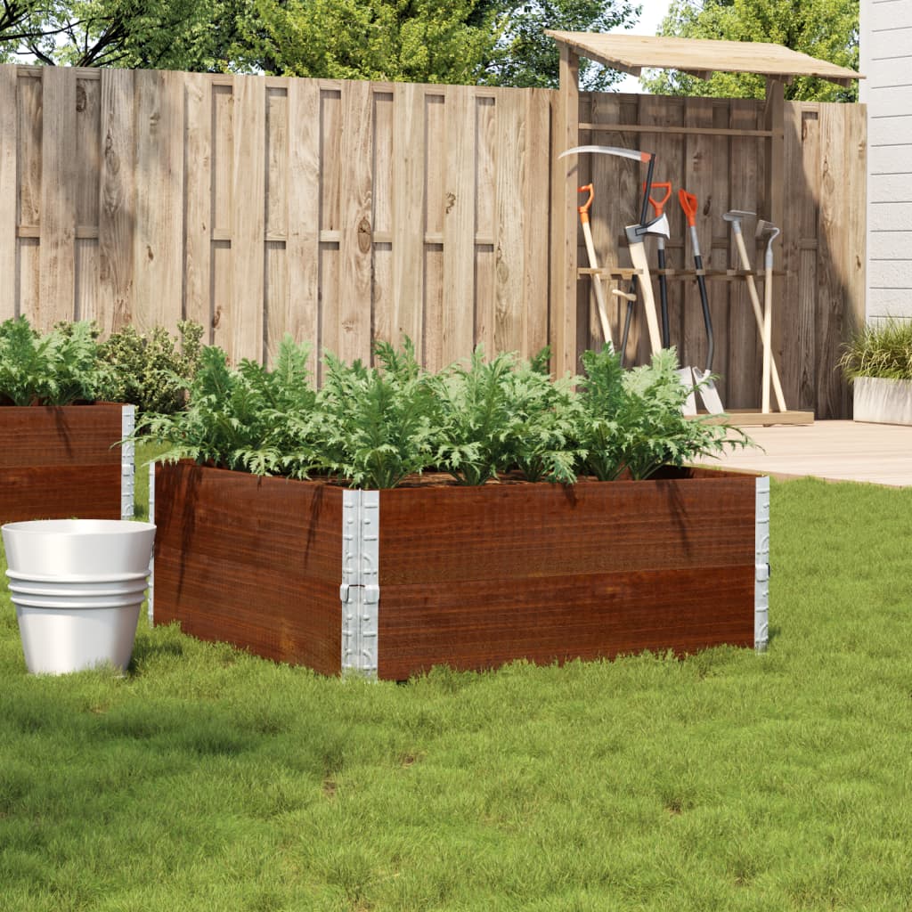 Vidaxl plantenbak 100x100 cm massief groenenhout bruin