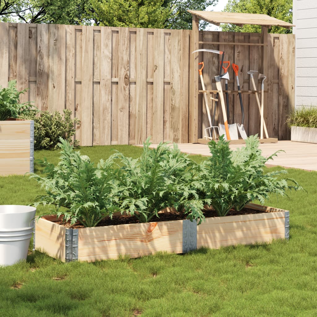 Vidaxl plantenbak 150x50 cm massief groenhout