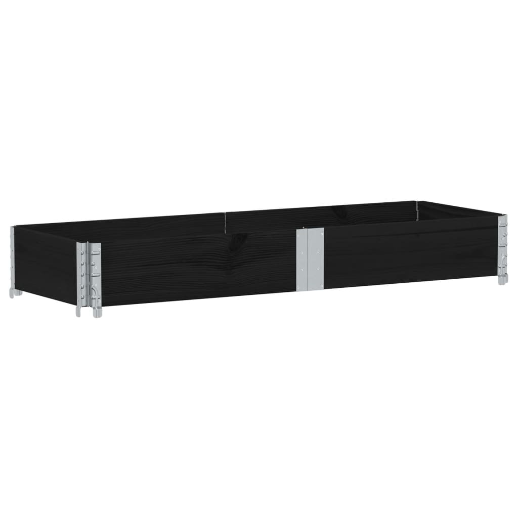 Vidaxl plantenbak 150x50 cm massief groenenhout zwart