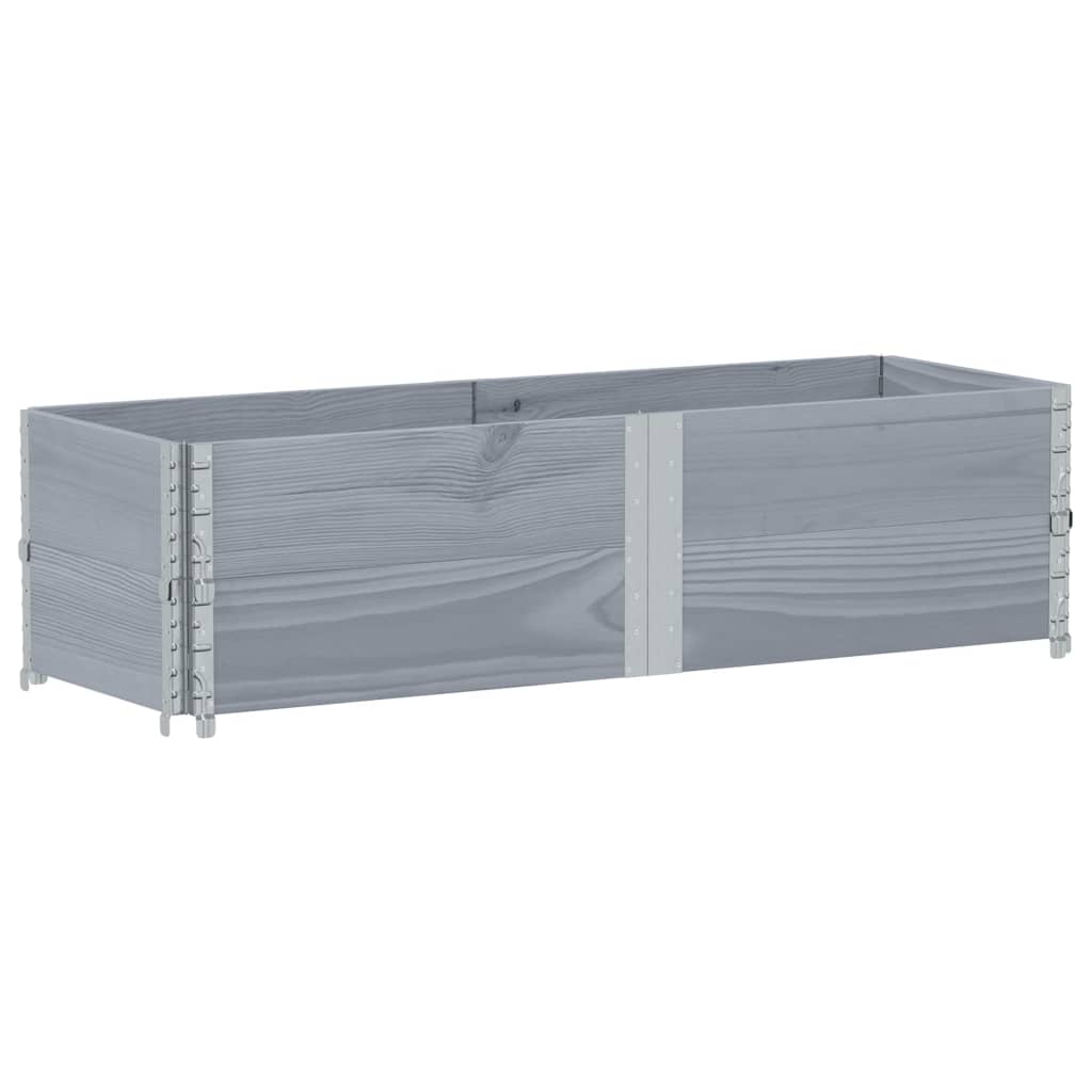 Vidaxl plantenbak 150x50 cm massief groenenhout grijs