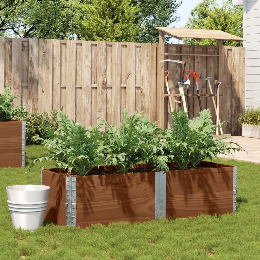 Vidaxl plantenbak 150x50 cm massief groenenhout bruin