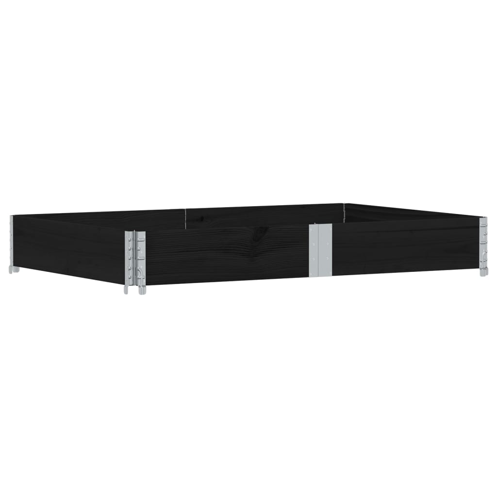 Vidaxl plantenbak 150x100 cm massief groenenhout zwart
