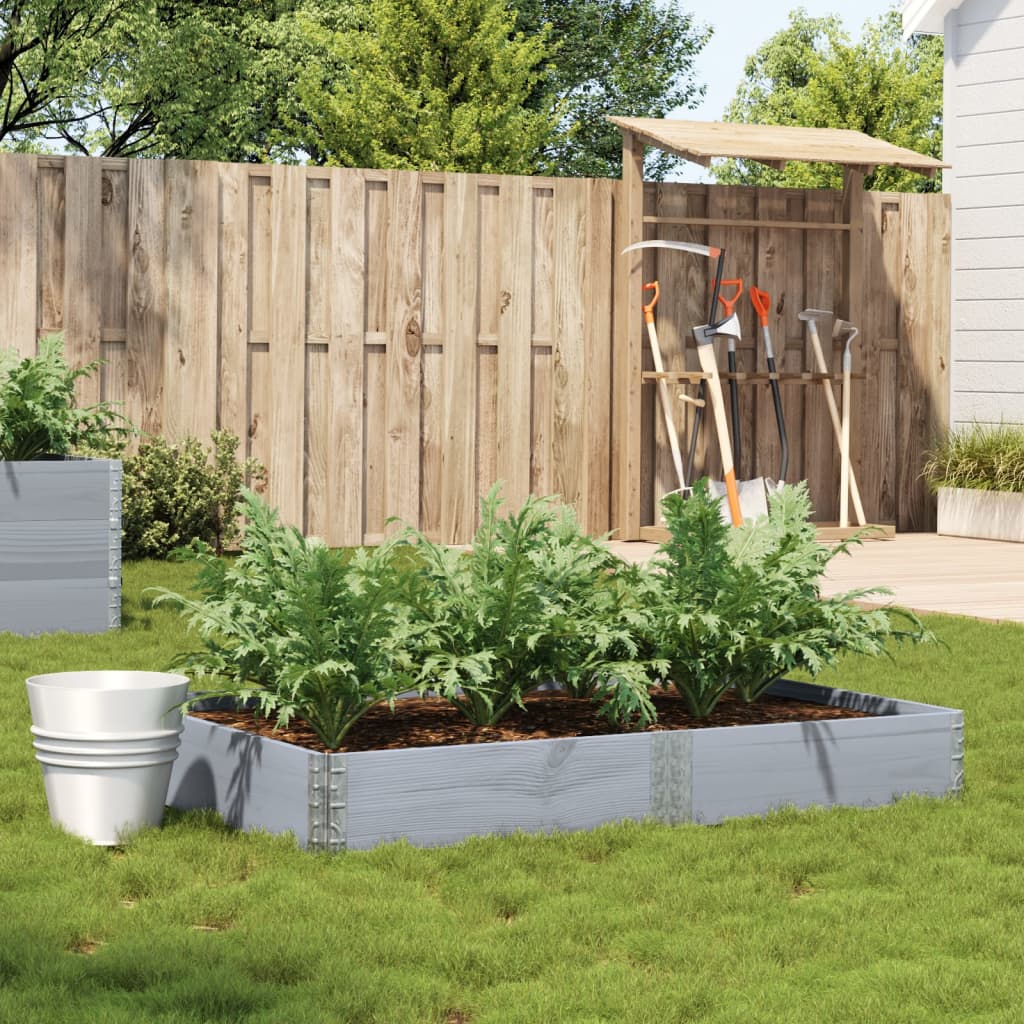 Vidaxl plantenbak 150x100 cm massief groenenhout grijs