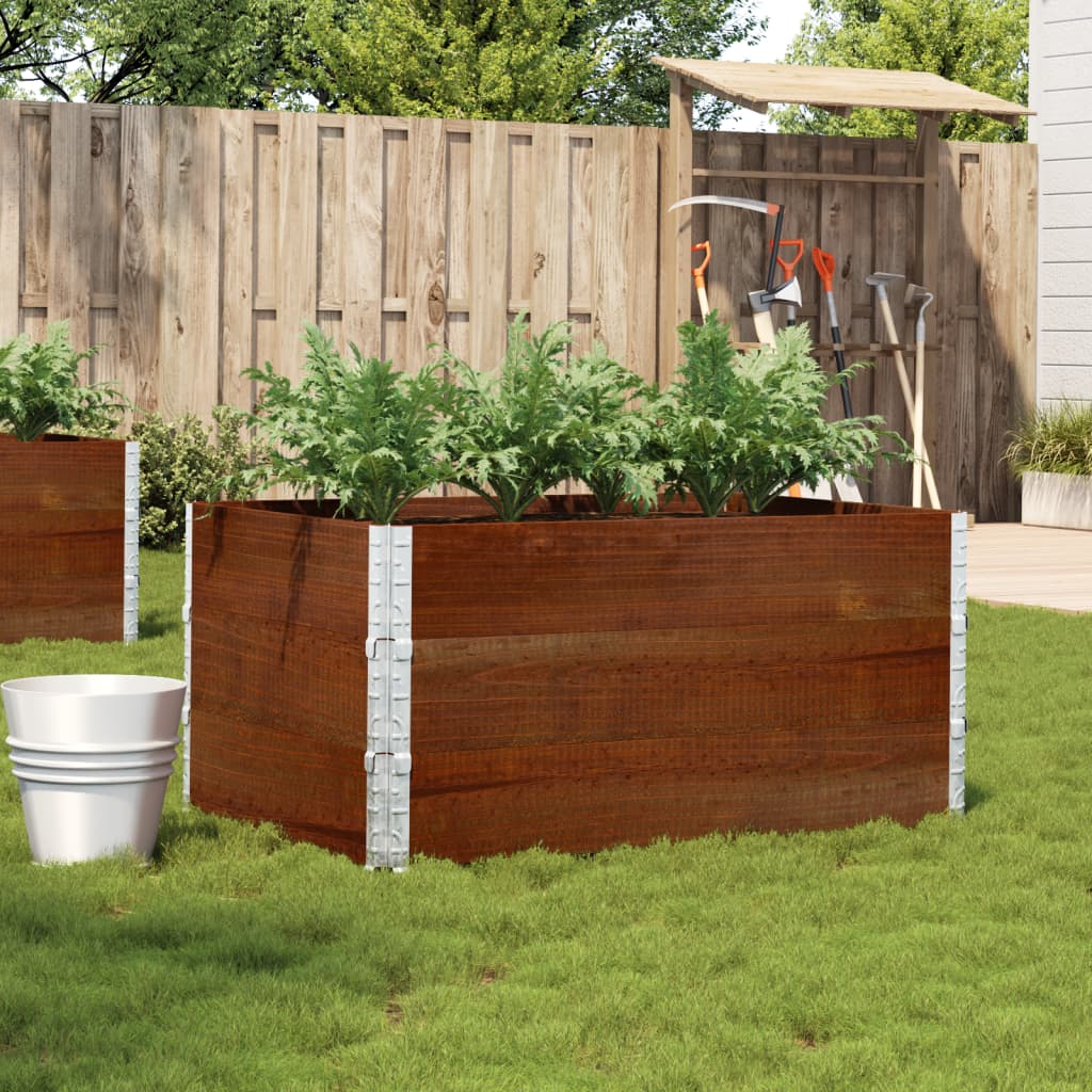 VidaXL Plantenbak 120x80 cm massief groenenhout bruin