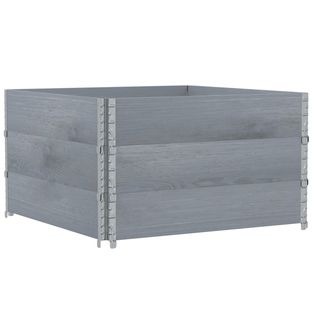 VidaXL Plantenbak 100x100 cm massief groenenhout grijs