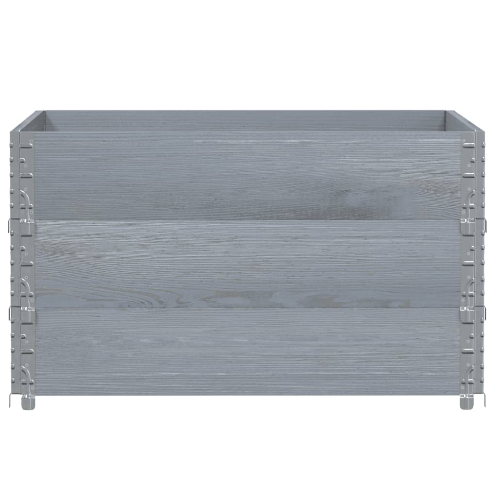 VidaXL Plantenbak 100x100 cm massief groenenhout grijs