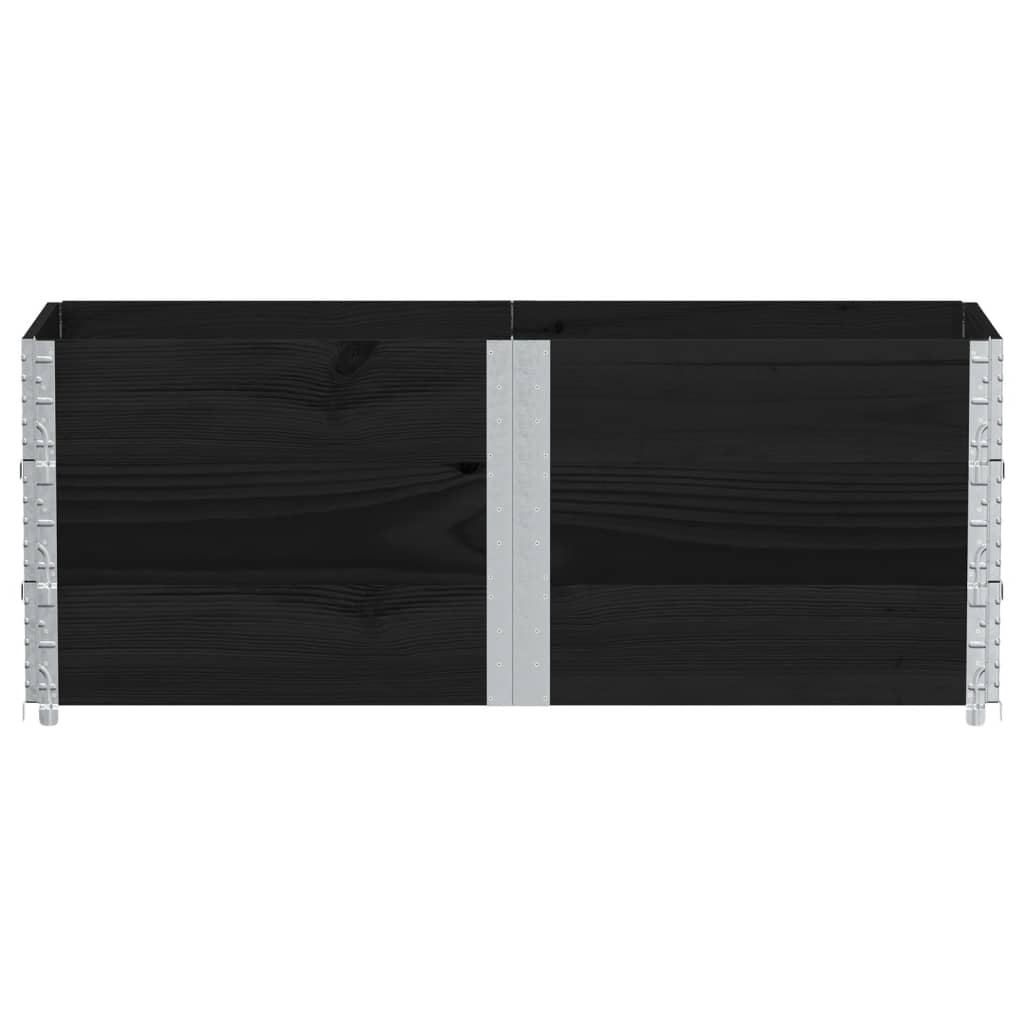 VidaXL Plantenbak 150x50 cm massief groenenhout zwart
