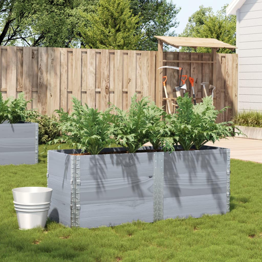 VidaXL Plantenbak 150x50 cm massief groenenhout grijs