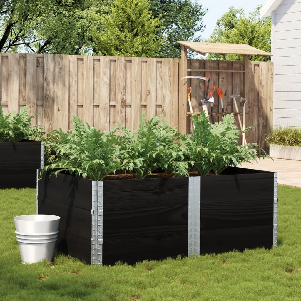 VidaXL Plantenbak 150x100 cm massief groenenhout zwart