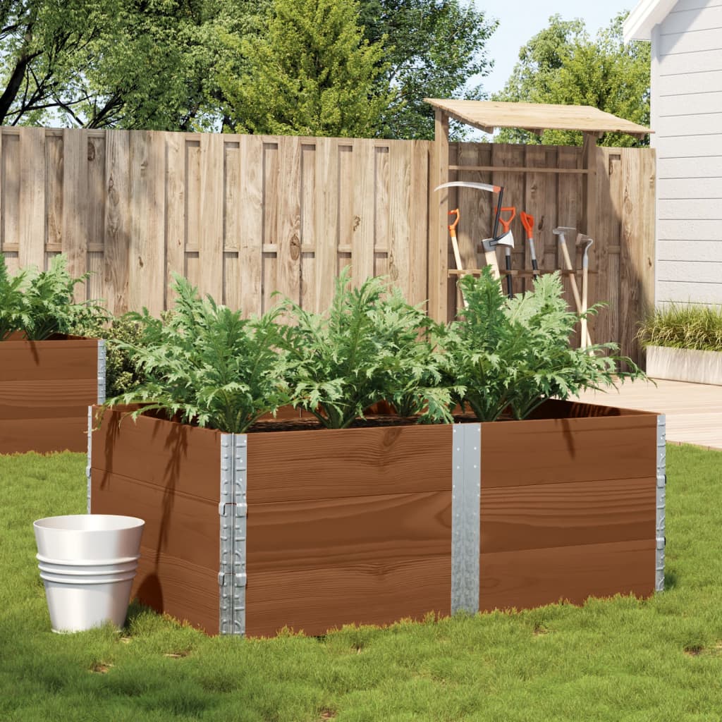 VidaXL Plantenbak 150x100 cm massief groenenhout bruin