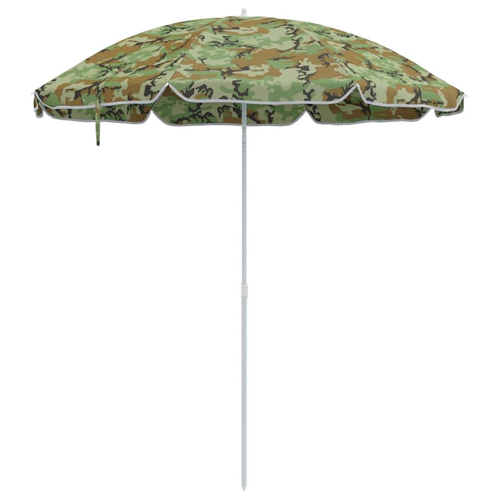 Vidaxl strandparasol camouflage 206 x 206 x 212 cm polyester en metaal