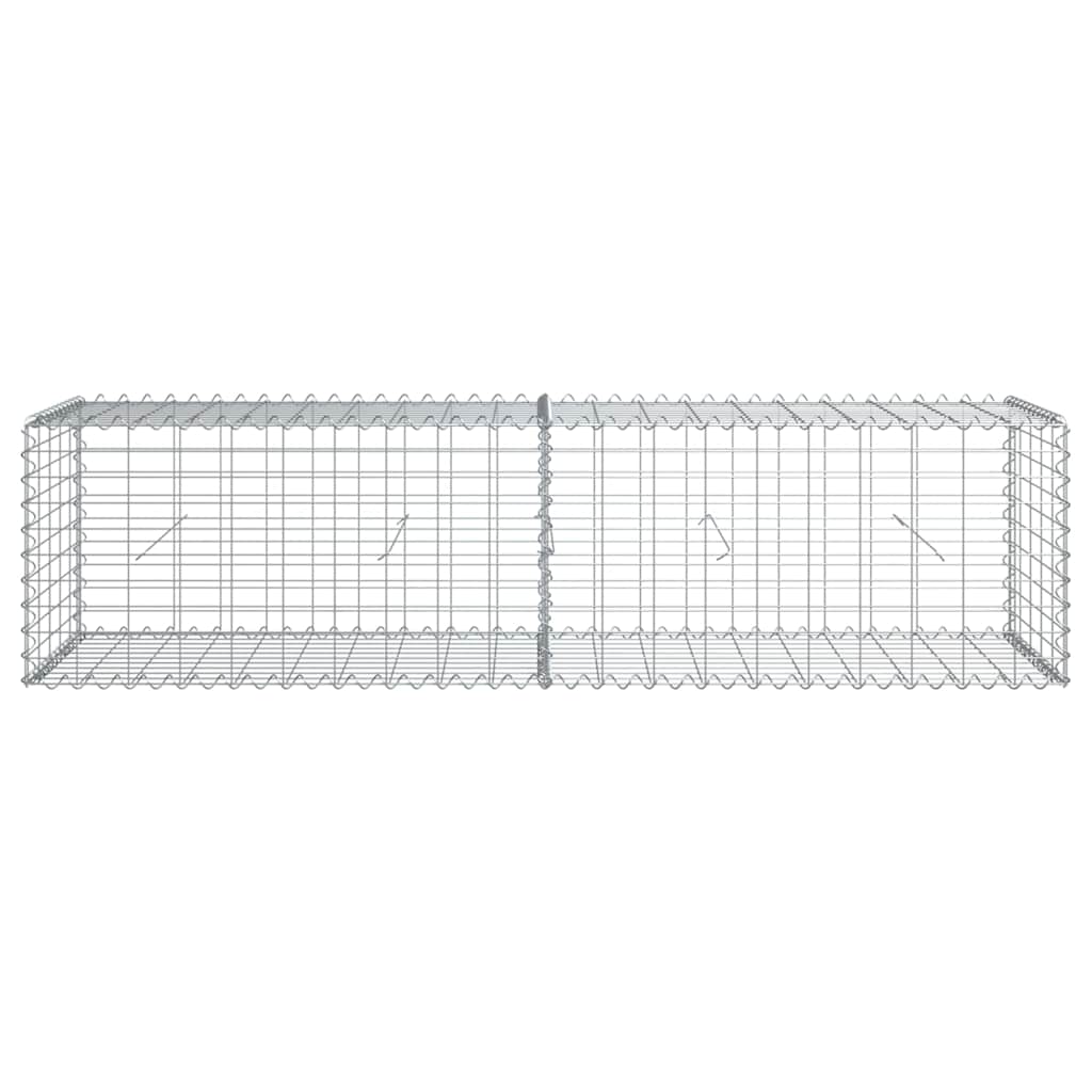 VidaXL Schanskorf 200x50x50 cm gegalvaniseerd zilver ijzerkleurig