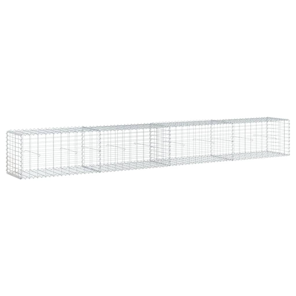 VidaXL Schanskorf 400x50x50 cm gegalvaniseerd zilver ijzerkleurig