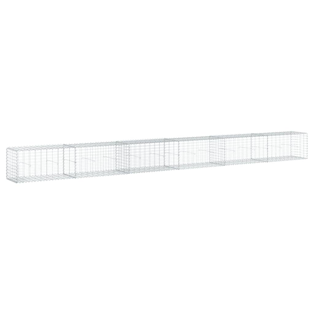 VidaXL Schanskorf 600x50x50 cm gegalvaniseerd zilver ijzerkleurig