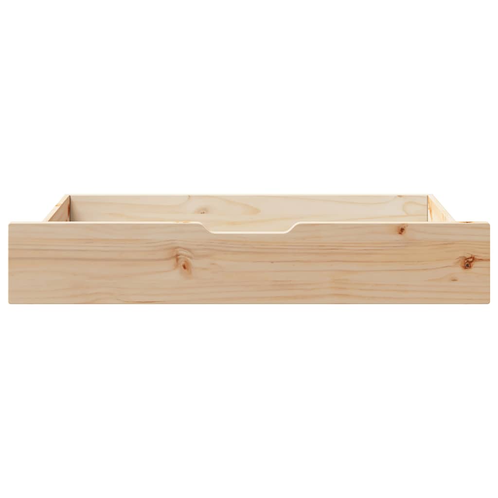 Vidaxl bedladen 2 st met wieltjes 95x55x17 cm massief groenhout