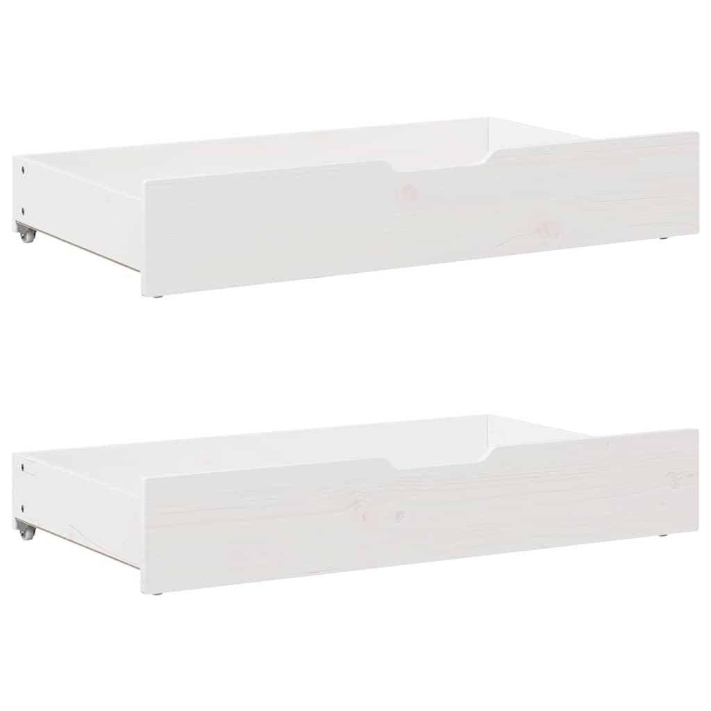 Vidaxl bedladen 2 st 90x55x17 cm massief groenenhout wit