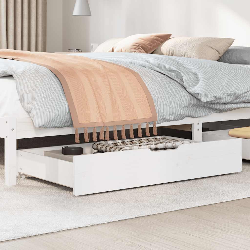 Vidaxl bedladen 2 st 90x55x17 cm massief groenenhout wit