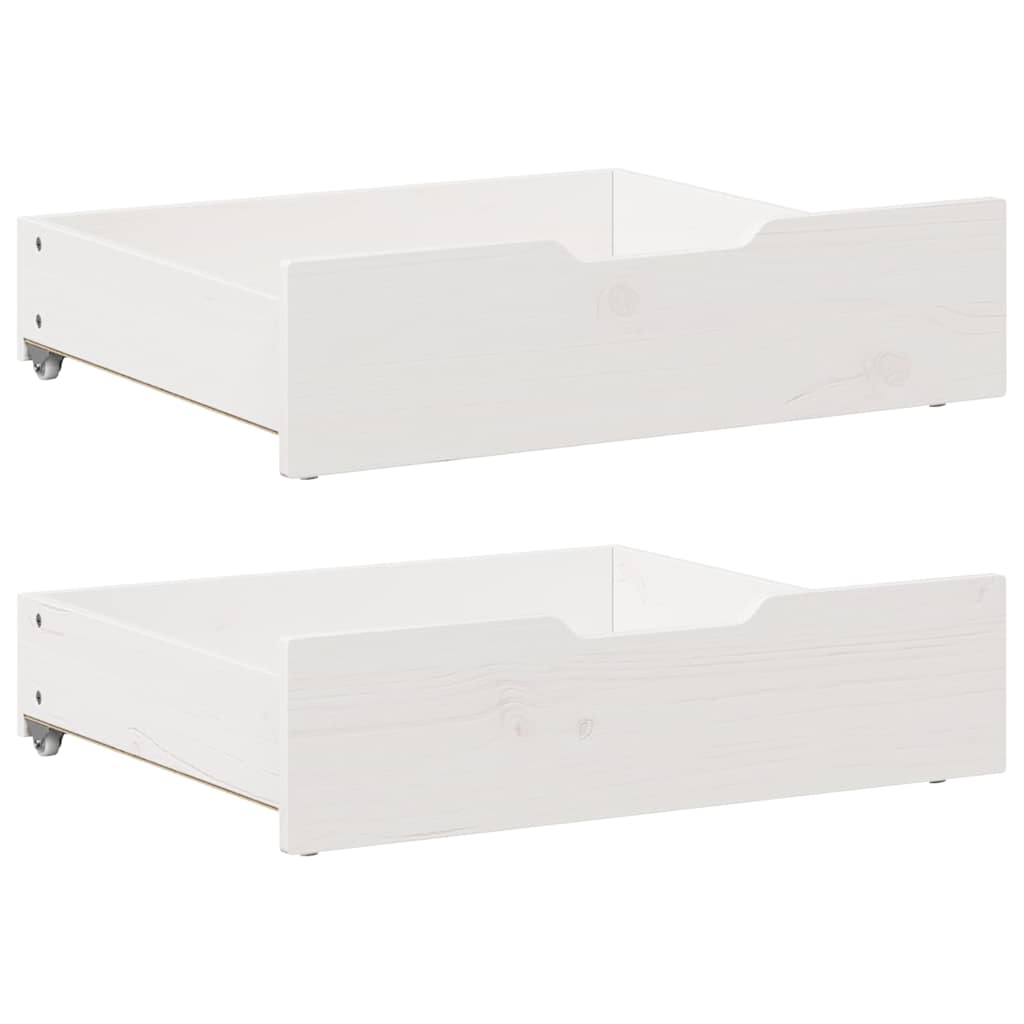 Vidaxl bedladen 2 st 65x55x17 cm massief groenenhout wit