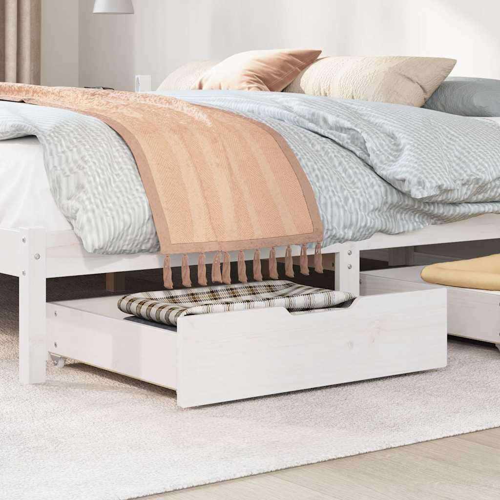 Vidaxl bedladen 2 st 65x55x17 cm massief groenenhout wit