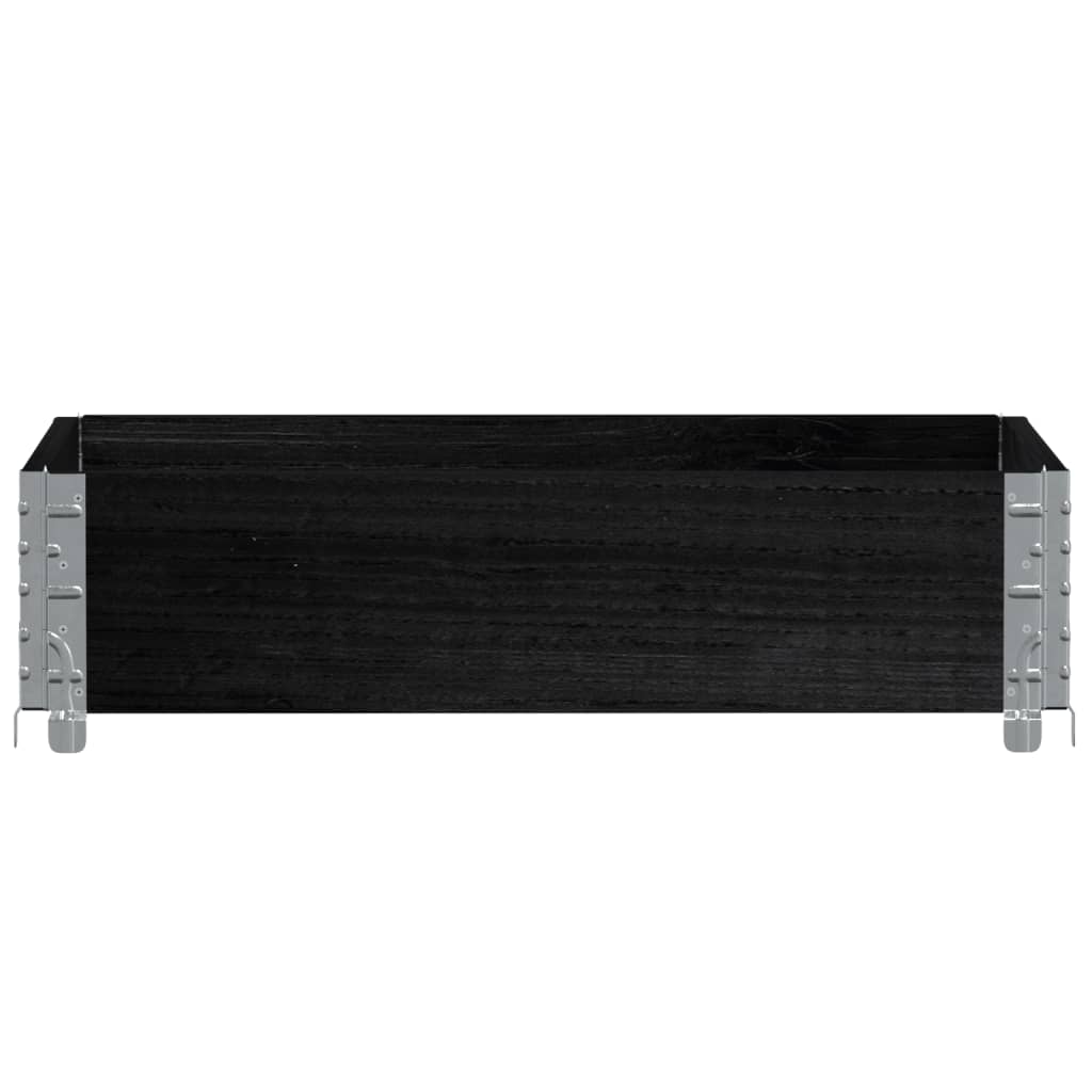 Vidaxl palletopzetrand 80x60 cm massief groenenhout zwart