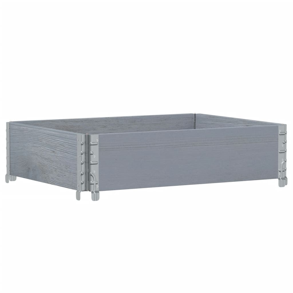 Vidaxl palletopzetrand 80x60 cm massief groenenhout grijs