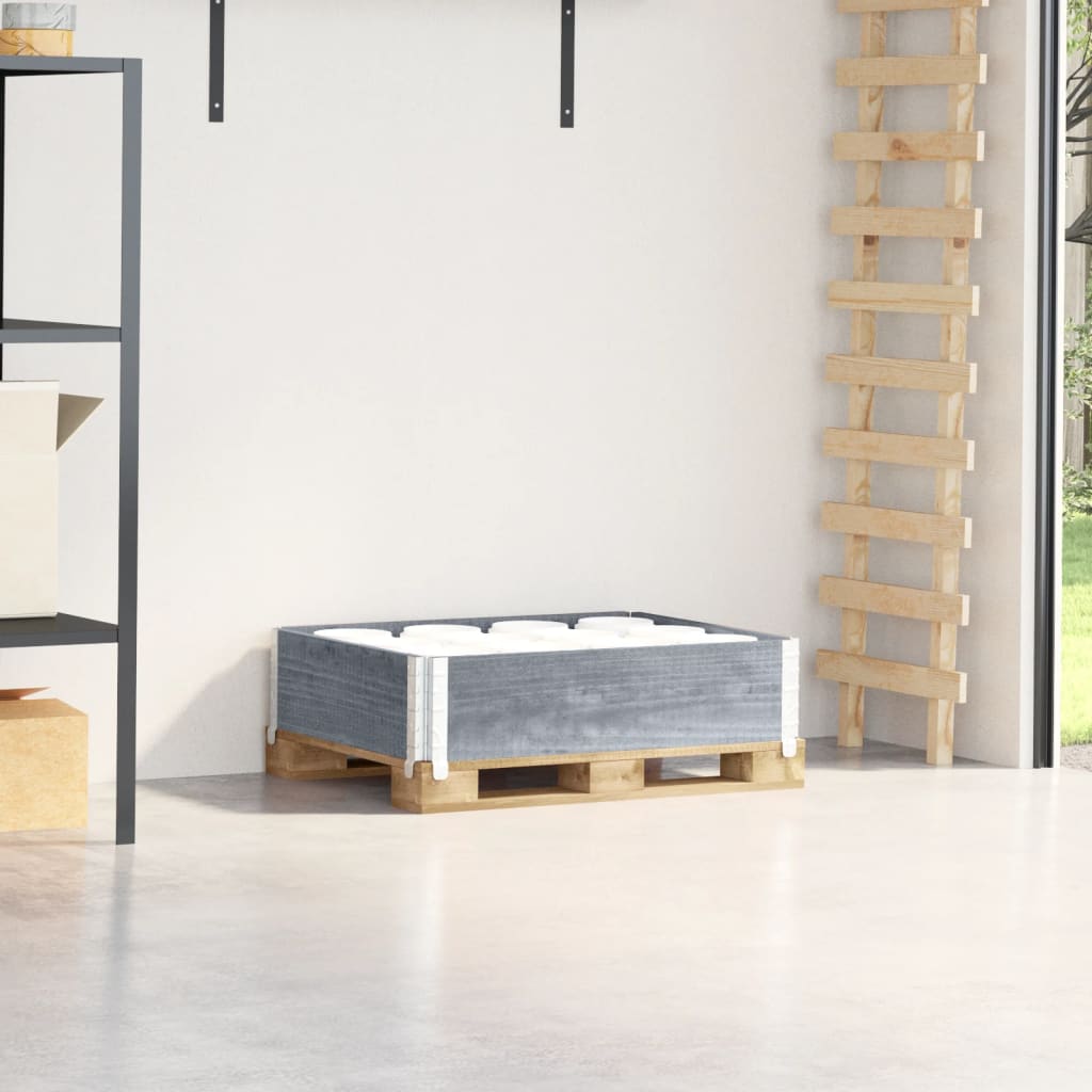 Vidaxl palletopzetrand 80x60 cm massief groenenhout grijs