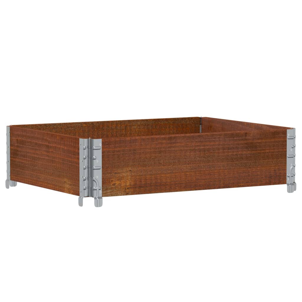 Vidaxl palletopzetrand 80x60 cm massief groenenhout bruin