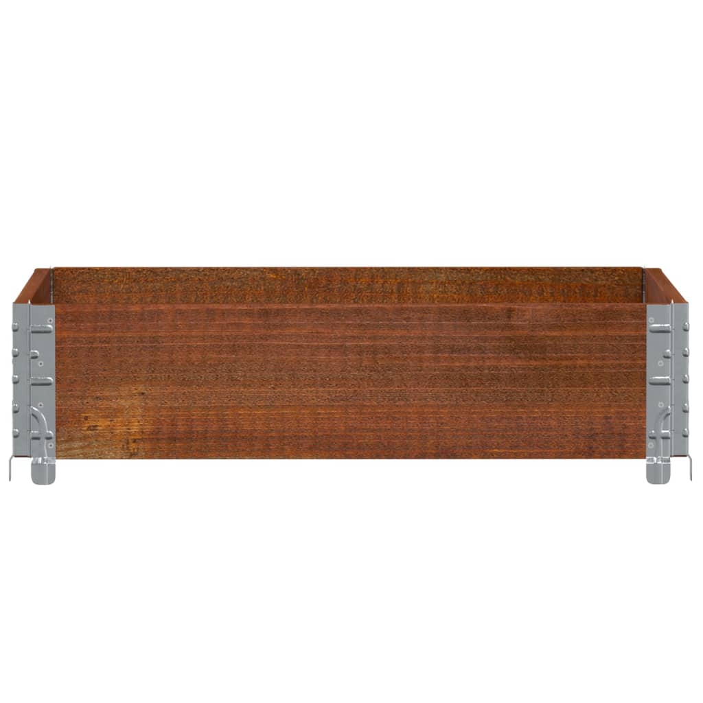 Vidaxl palletopzetrand 80x60 cm massief groenenhout bruin