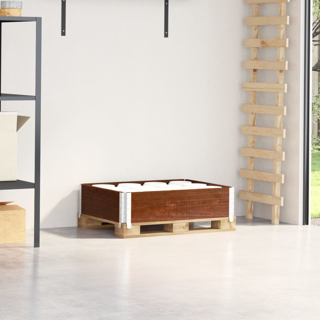 Vidaxl palletopzetrand 80x60 cm massief groenenhout bruin