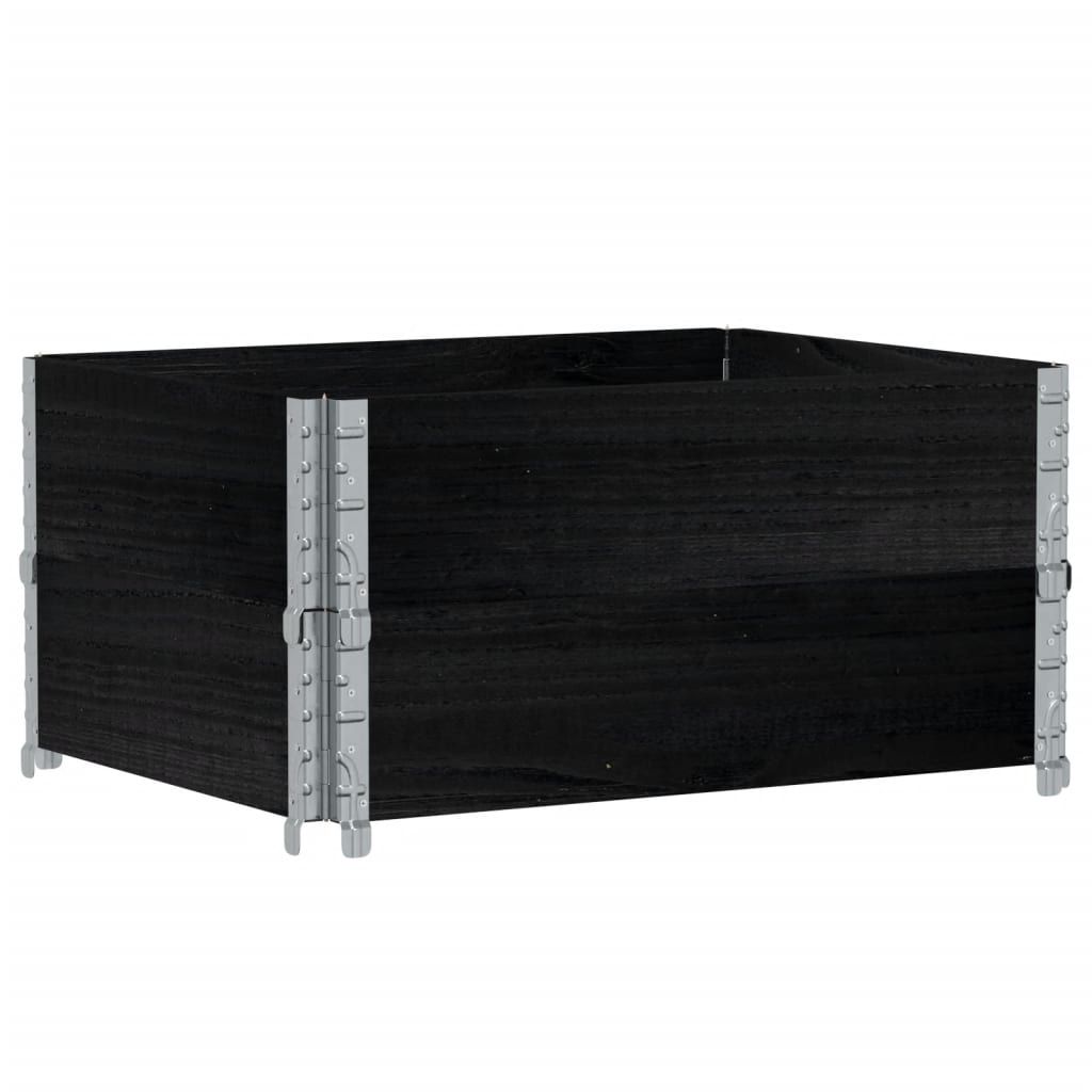 Vidaxl palletopzetranden 2 st 80x60 cm massief groenenhout zwart