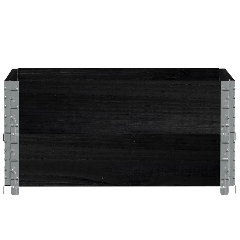 Vidaxl palletopzetranden 2 st 80x60 cm massief groenenhout zwart