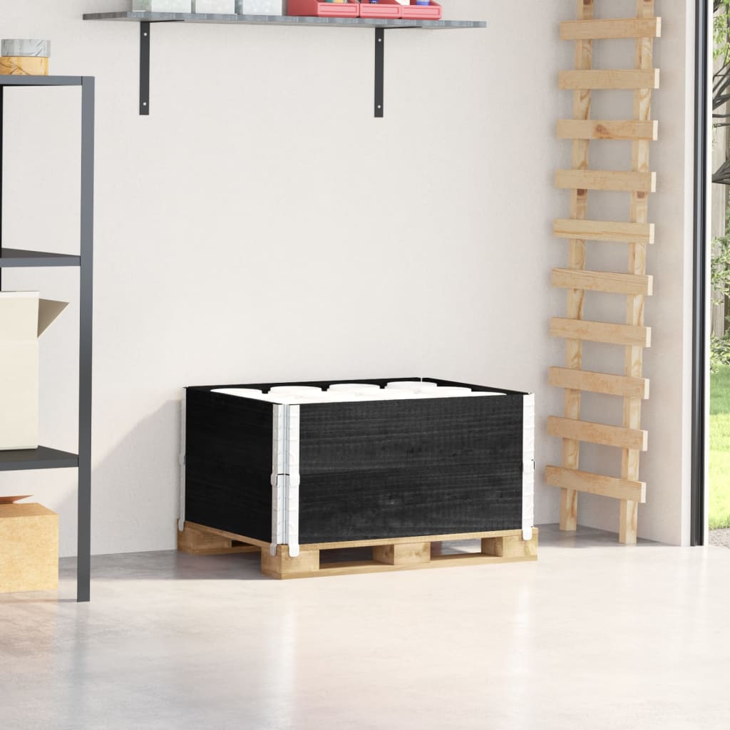 Vidaxl palletopzetranden 2 st 80x60 cm massief groenenhout zwart