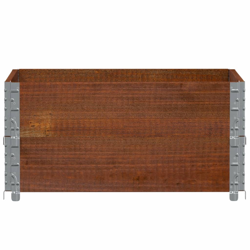 Vidaxl palletopzetranden 2 st 80x60 cm massief groenenhout bruin
