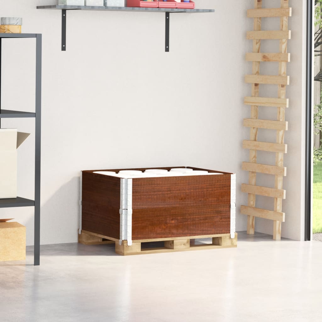 Vidaxl palletopzetranden 2 st 80x60 cm massief groenenhout bruin
