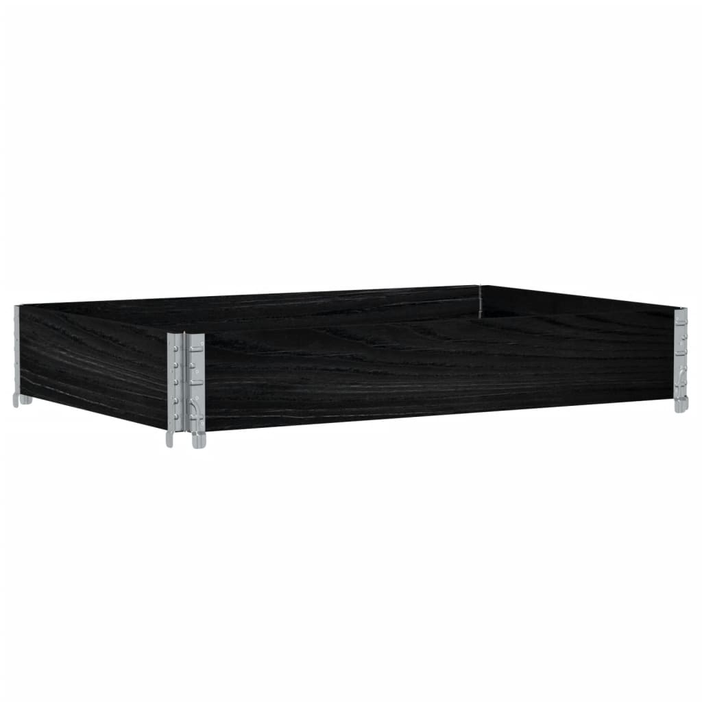 Vidaxl palletopzetrand 120x80 cm massief groenenhout zwart