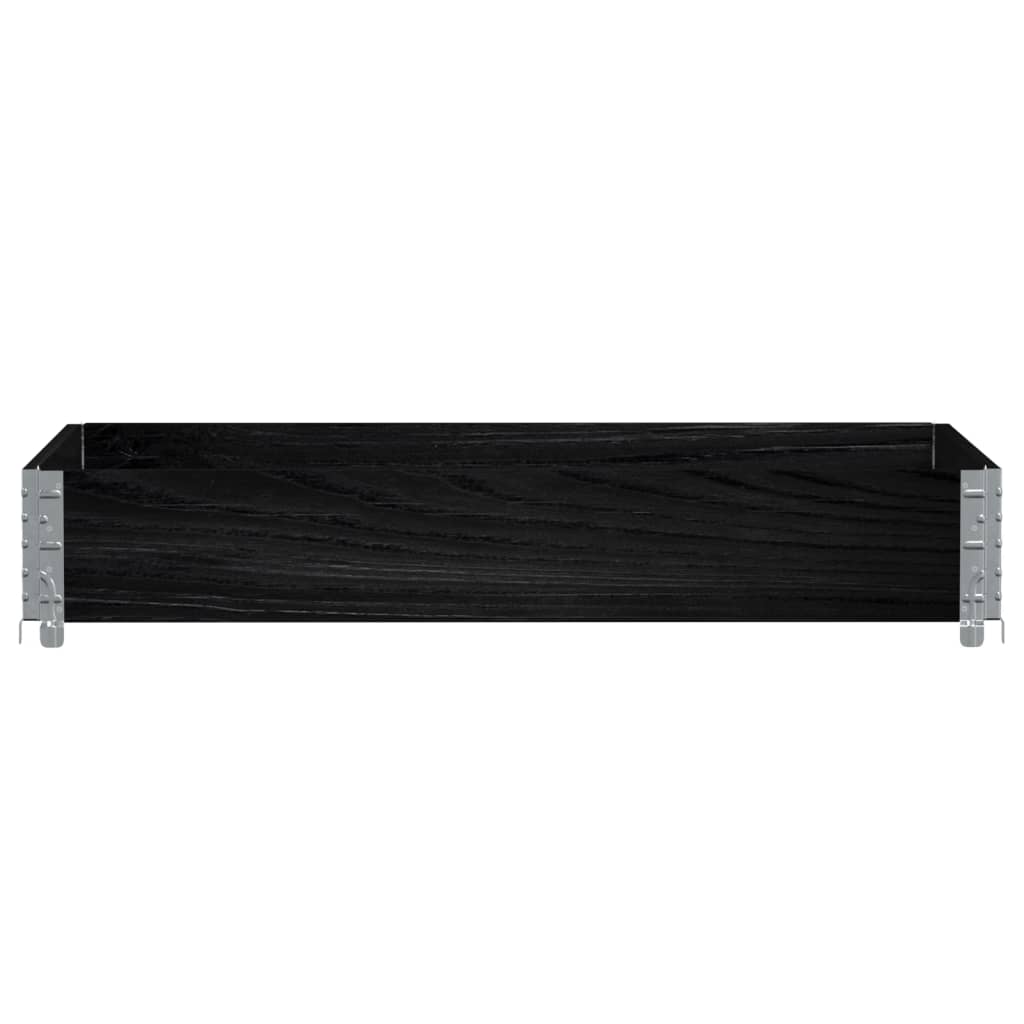 Vidaxl palletopzetrand 120x80 cm massief groenenhout zwart
