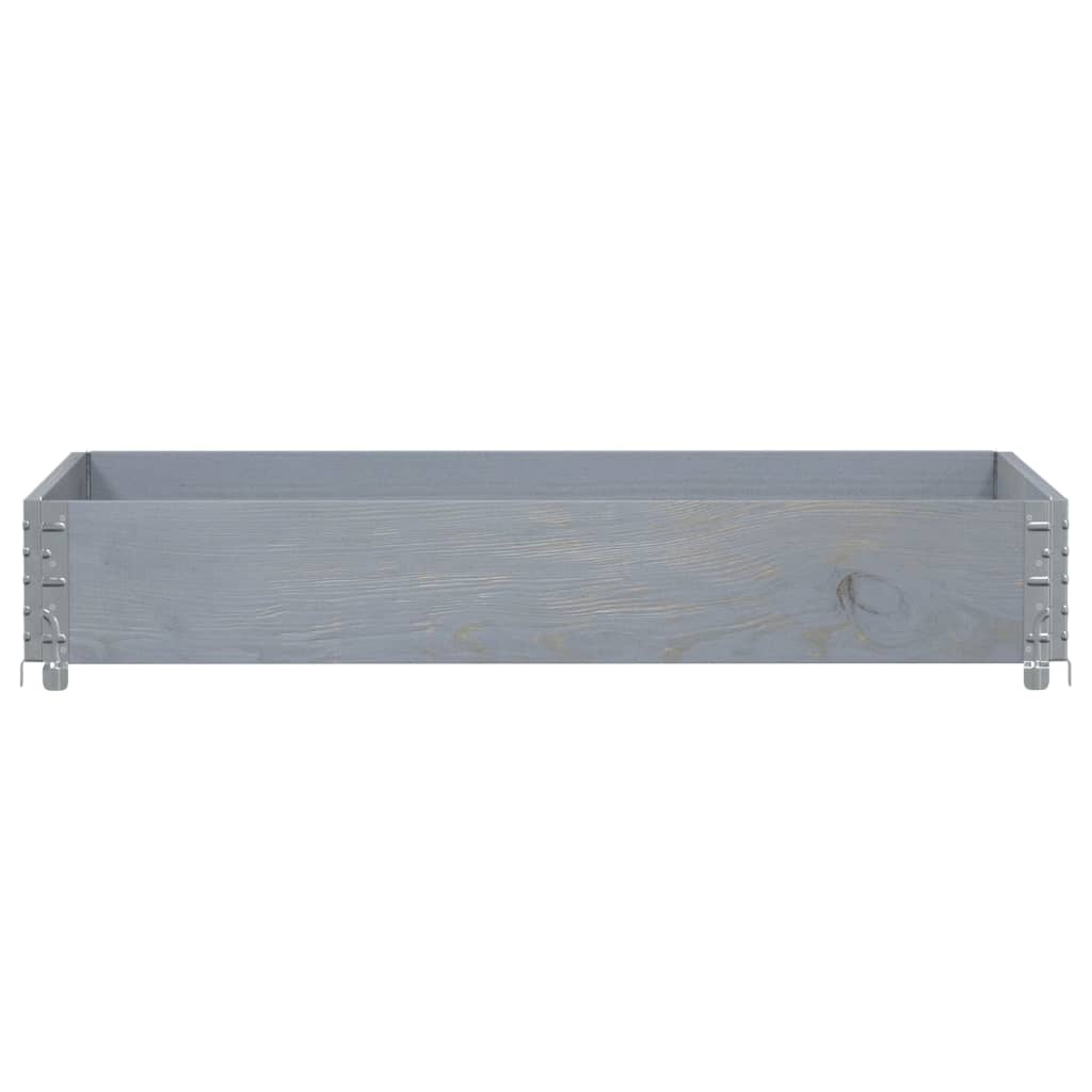 Vidaxl palletopzetrand 120x80 cm massief groenenhout grijs
