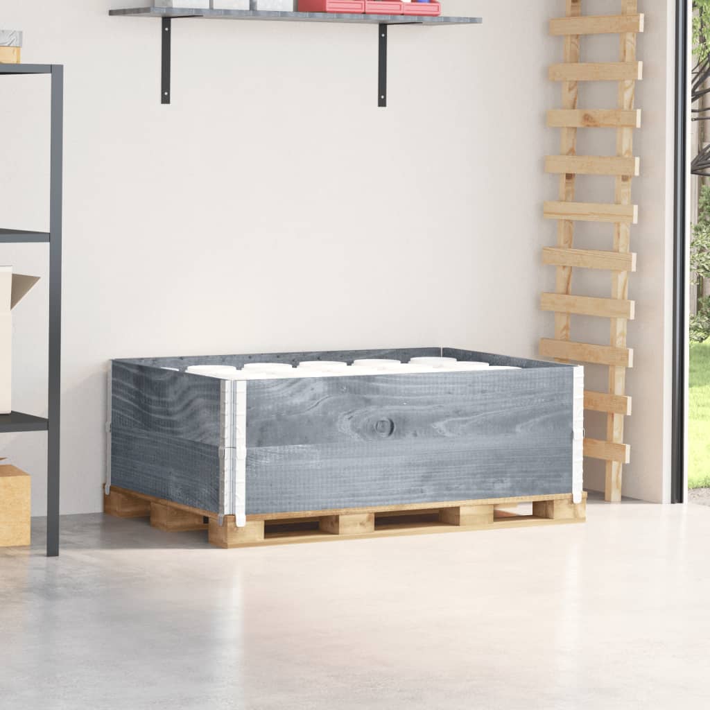 Vidaxl palletopzetranden 2 st 120x80 cm massief groenenhout grijs