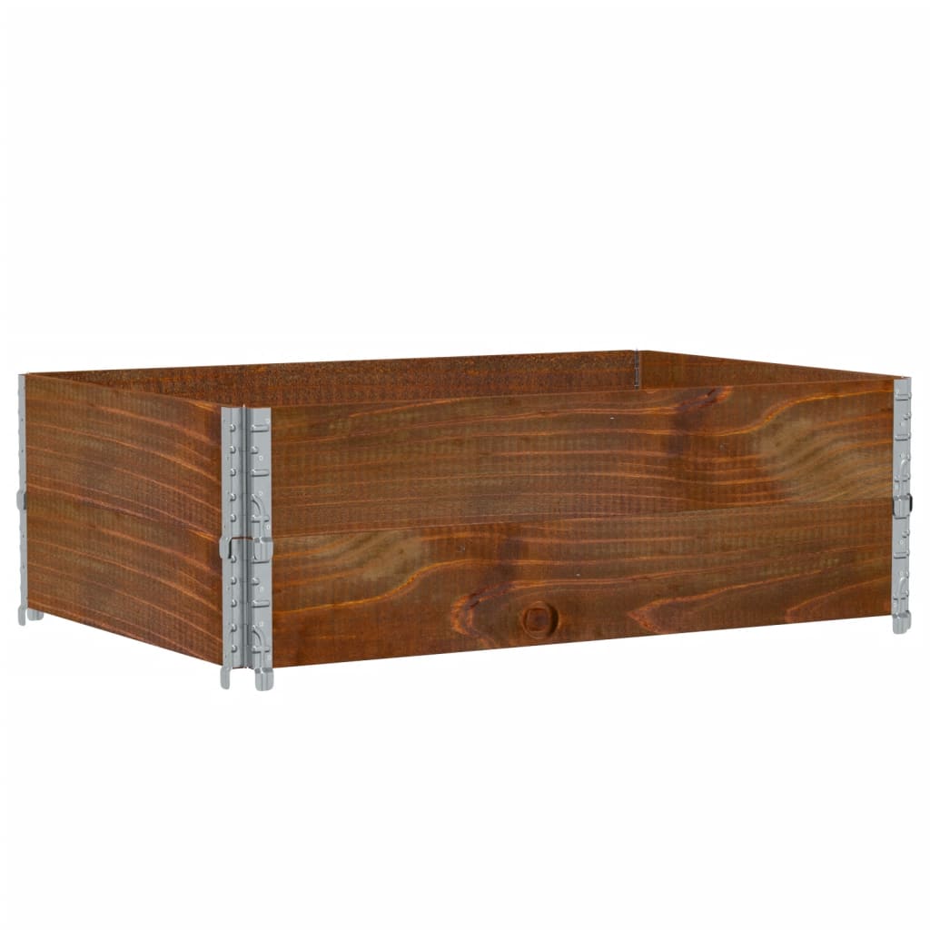 Vidaxl palletopzetranden 2 st 120x80 cm massief groenenhout bruin