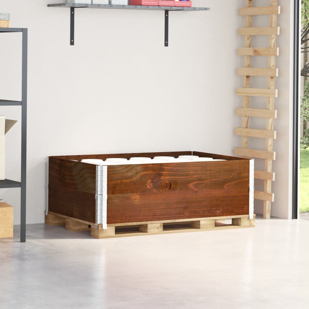 Vidaxl palletopzetranden 2 st 120x80 cm massief groenenhout bruin