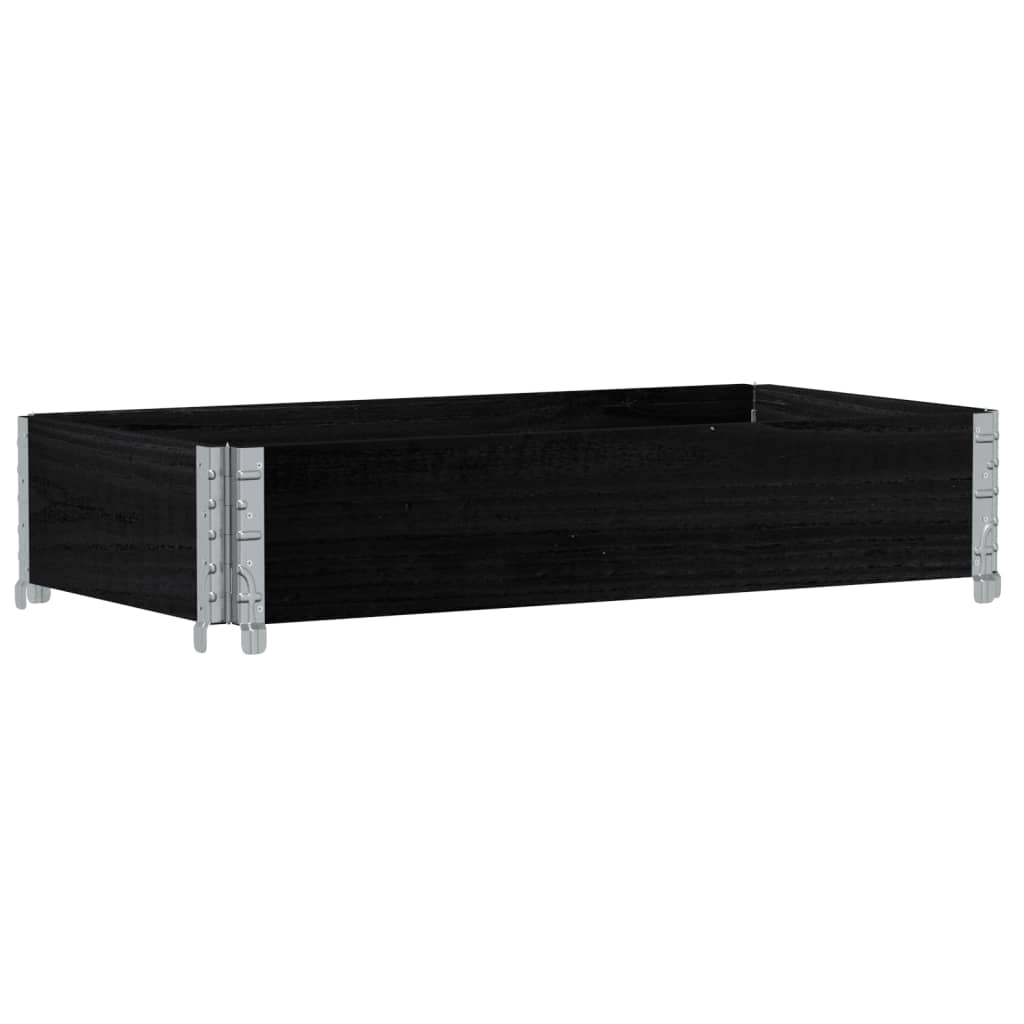 Vidaxl palletopzetrand 100x50 cm massief groenenhout zwart