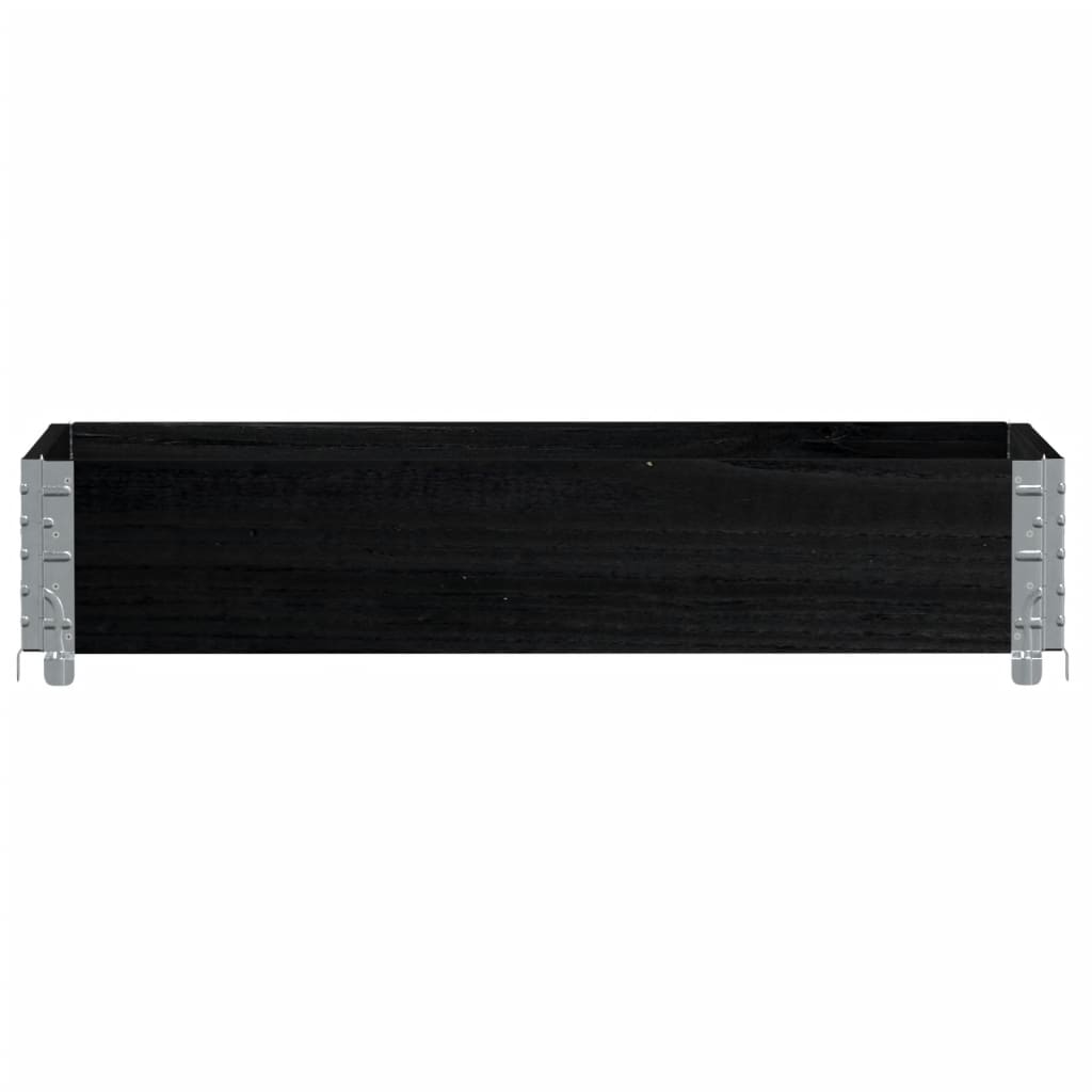 Vidaxl palletopzetrand 100x50 cm massief groenenhout zwart