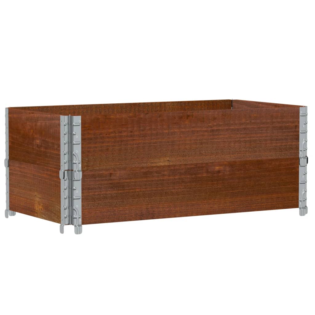 Vidaxl palletopzetranden 2 st 100x50 cm massief groenenhout bruin