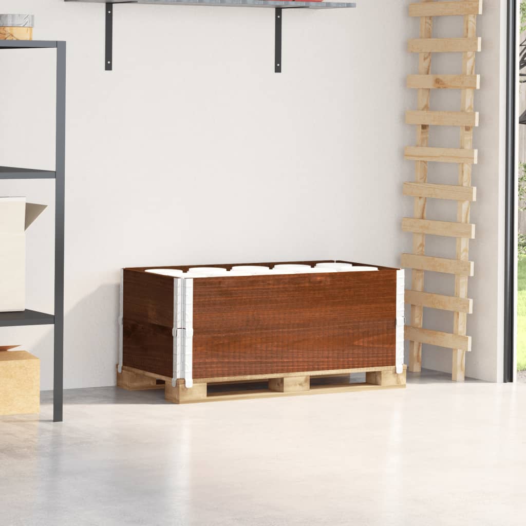 Vidaxl palletopzetranden 2 st 100x50 cm massief groenenhout bruin