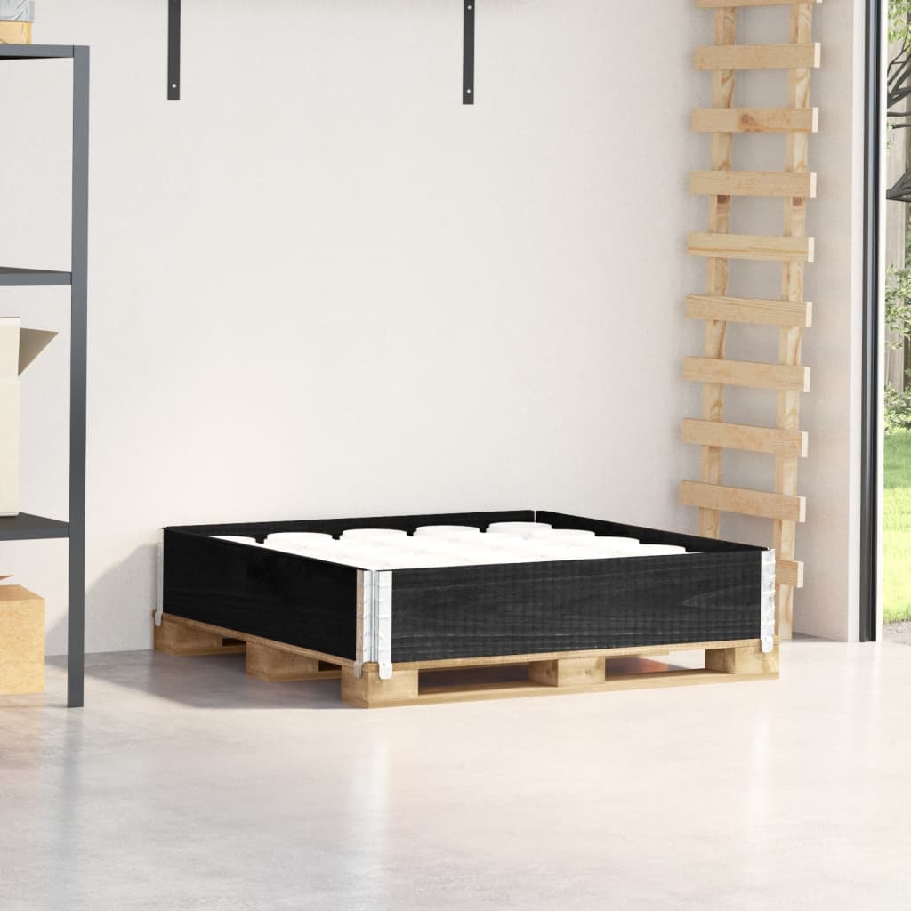 Vidaxl palletopzetrand 100x100 cm massief groenenhout zwart